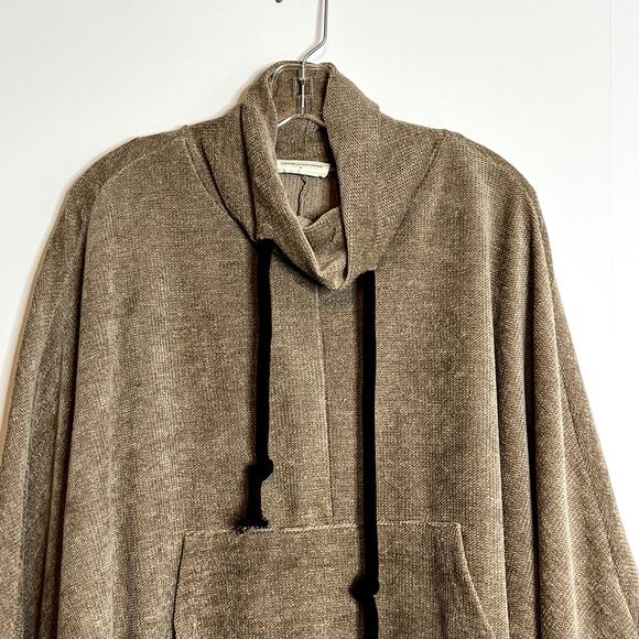 Goodnight Macaroon Cowl Neck Pullover Poncho Brown Womens Small - Picture 4 of 8